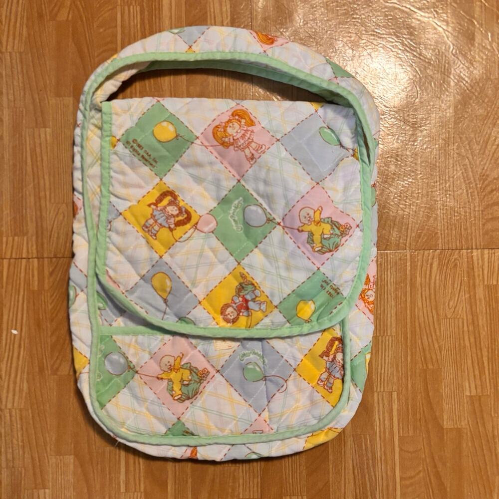 Vintage 1983 Cabbage Patch Kids Quilted Diaper Bag Baby Tote 13” Retro